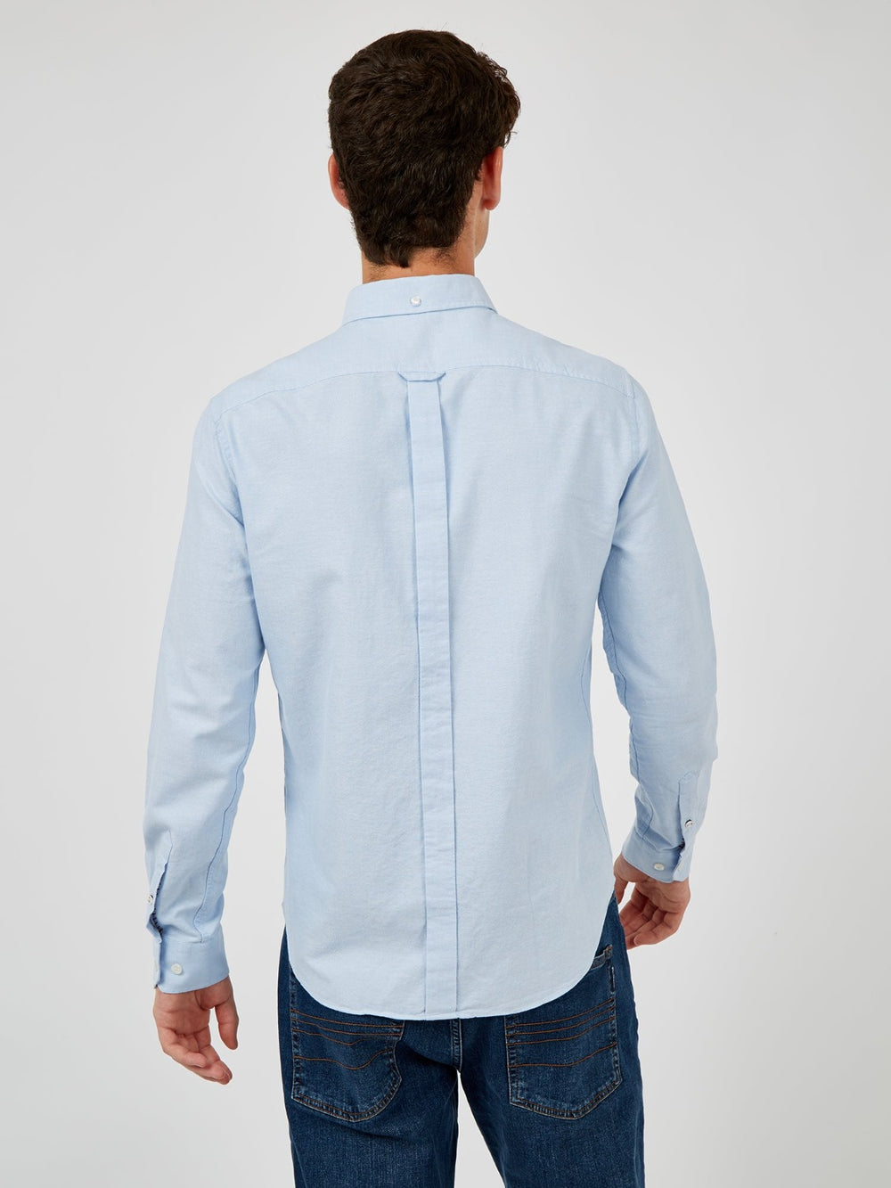 Chemises Ben Sherman Signature Organic Long-Sleeve Oxford Bleu | HQL-29468919